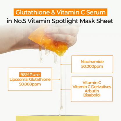 Numbuzin No.5 Vitamin Spotlight Sheet Mask (Pack of 4)