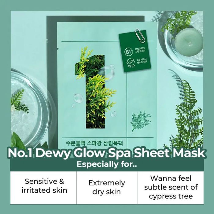 Numbuzin	No.1 Dewy Glow Spa Sheet Mask (Pack of 4)